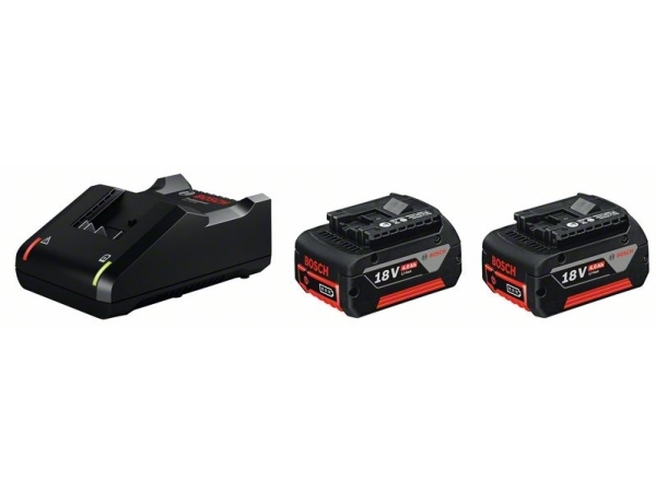 Bosch Starter Set 2 X Gba 18V 4,0Ah + Gal 18V-40 Professional - Netzteil + Batterie 2 X - Li-Ion - 4 Ah - 4 A (1600A019s0)