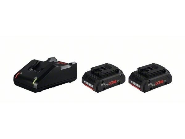 Bosch Starter Set 2 X Procore18v 4,0Ah + Gal 18V-40 Professional - Netzteil + Batterie 2 X - Li-Ion - 4 Ah - 4 A (1600A01ba3)