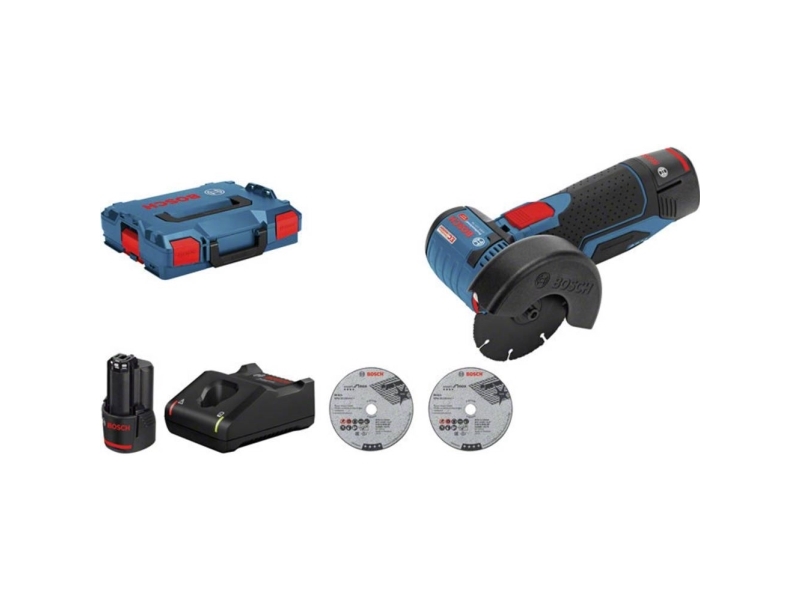 Bosch GWS 12V-76 2X3AH GWS 12V-76 2X3AH L-BOXX sladdl&ouml;s vinkelslip