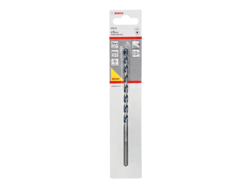 Bosch Cyl-5 - Diamantbohrer - Für Beton - 6 Mm - Zylindrisch - Länge: 150 Mm