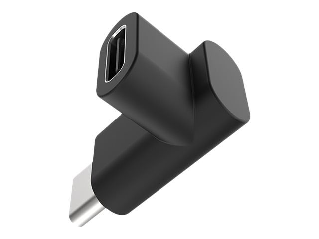 Akasa - Usb Adapter - Usb-C (Han) Til Usb-C (Hun) Højrevinklet - Usb 3.2 Gen 2 - 5 V - 3 A - Sort (Pakke Med 2)