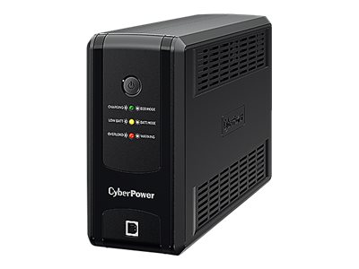 Cyberpower Ut Serie Ut850eg - Usv - Ac 230 V - 425 Watt - 850 Va - 1-Faset - Usb - Output-Stikforbindelser: 3 - Sort