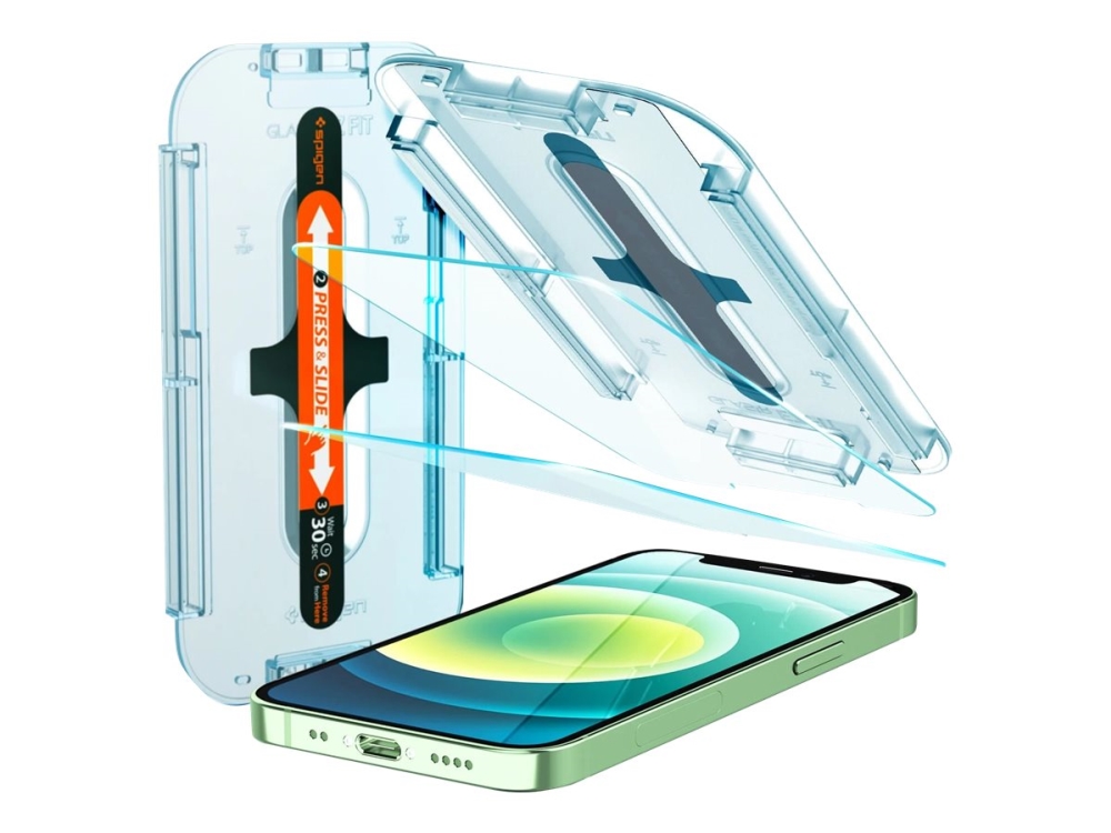 Spigen Glas.Tr Ez Fit - Skærmbeskytter For Mobiltelefon - Glas - 5.4" - Klar - For Apple Iphone 12 Mini