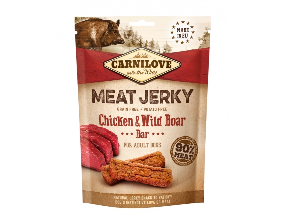 Brit Carnilove Jerky Huhn &Amp Wildschwein Hühnerriegel Hundeleckerli 100 G