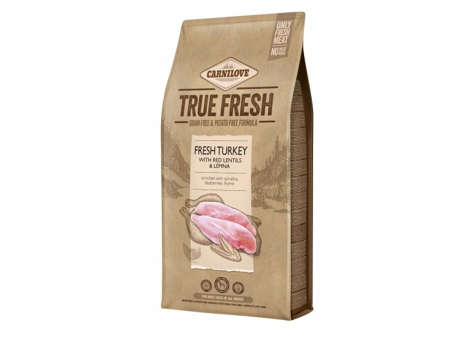 CARNILOVE True Fresh Dog Adult Kalkon med röda linser och lemna - torrfoder till hund - 11,4 kg | Sällskapsdjur - Hund - Hundmat | GameStuff