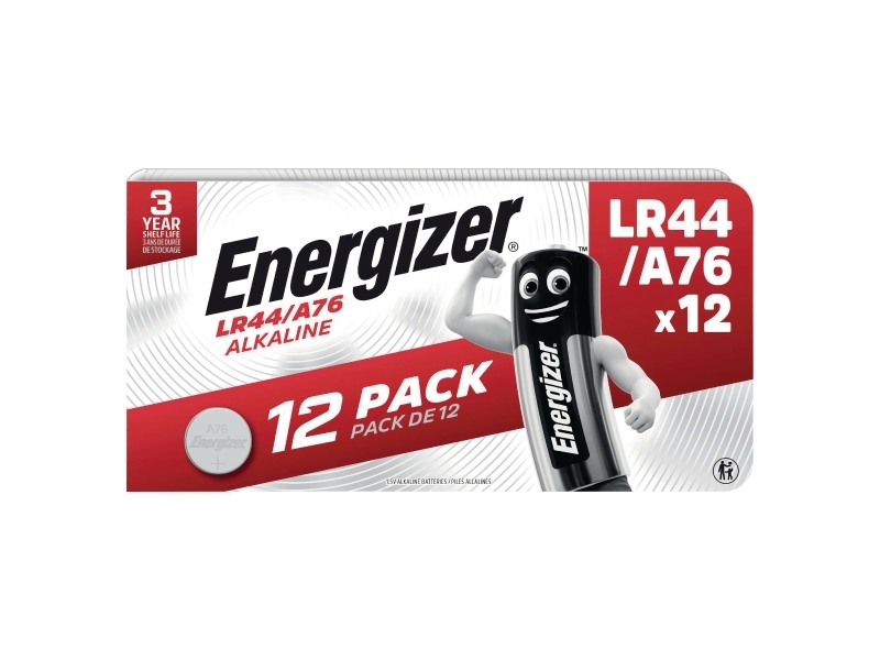 Energizer Miniaturbatterie Lr44/A76, 12Er-Packung.
