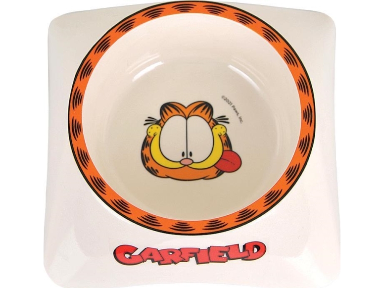 GARFIELD Garfield, melamine cat bowl, white/gray