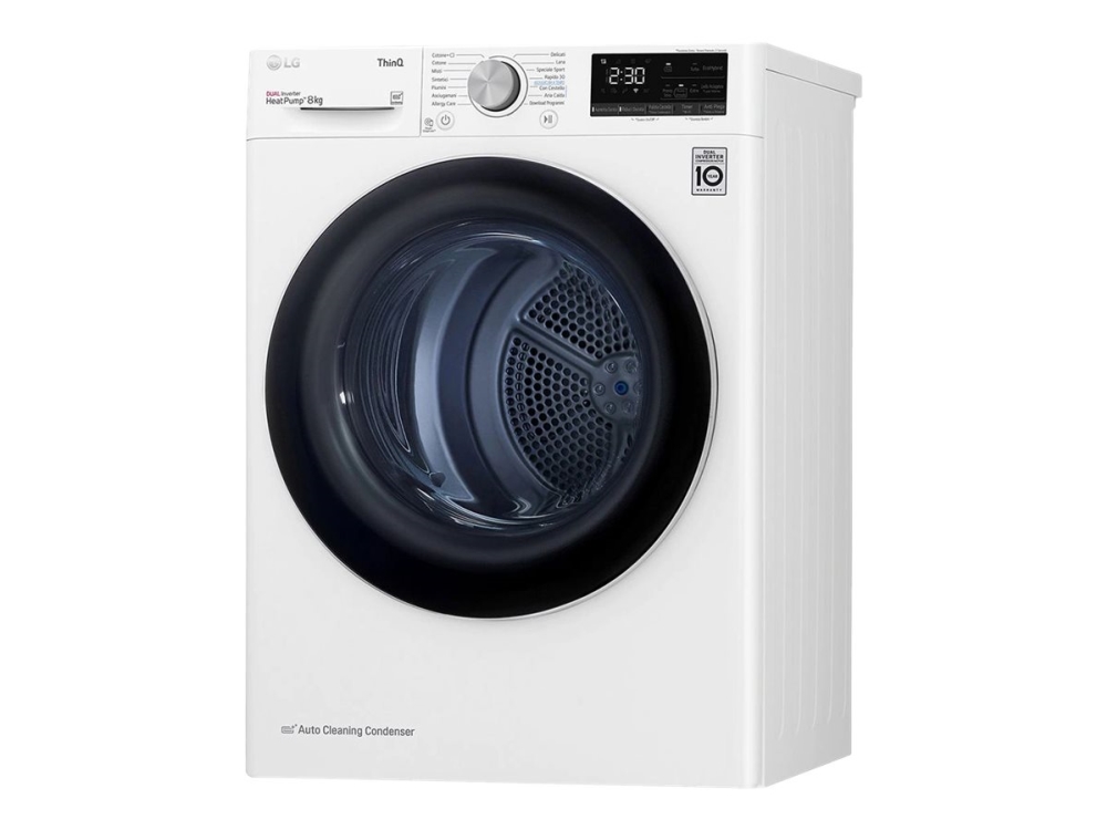 LG RH80V3AV6N - Torktumlare - Wi-Fi - bredd: 60 cm - djup: 69 cm - höjd: 85 cm - frontmatad - vit | Vitvaror - Tvätt & torkning - Torktumlare | GameStuff
