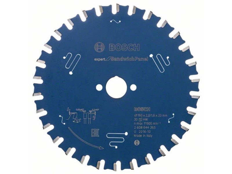 Bosch Rundsavkl 160X2,0X20mm 30T Exp Sandwich