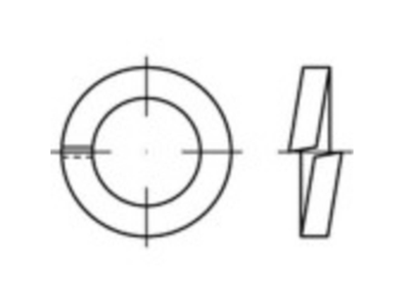 TOOLCRAFT 144929 Fjederring Indvendig diameter: 4 mm DIN 7980 Fjederstål 100 stk
