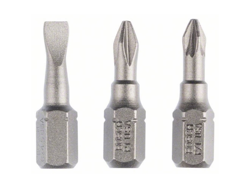 Bosch Accessories 2607001765 Krydskærv-bit PH 1, PZ 1 ekstra hård D 6.3 3 stk