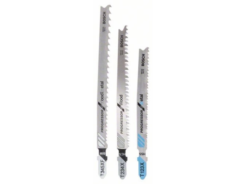 Bosch 2607010515 sticksågsbladssats med 3 delar: T 123 X T 234 X T 345 XF (1 st) | Elverktyg - Sågblad - Sticksågsblad | GameStuff