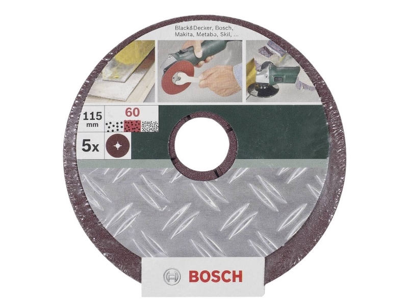 Bosch FIBERSLIBESKIVE 125MM K60 MET U/HUL 5STK | Verktyg & Verkstad - Handverktyg - Sandpapper | GameStuff
