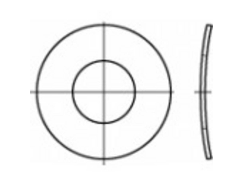 TOOLCRAFT fjäderbricka, invändig diameter 4,3 mm DIN 137, fjäderstål 100 st | Verktyg & Verkstad - Brickor & Ringar - Fjäderringar/fjäderbrickor | GameStuff