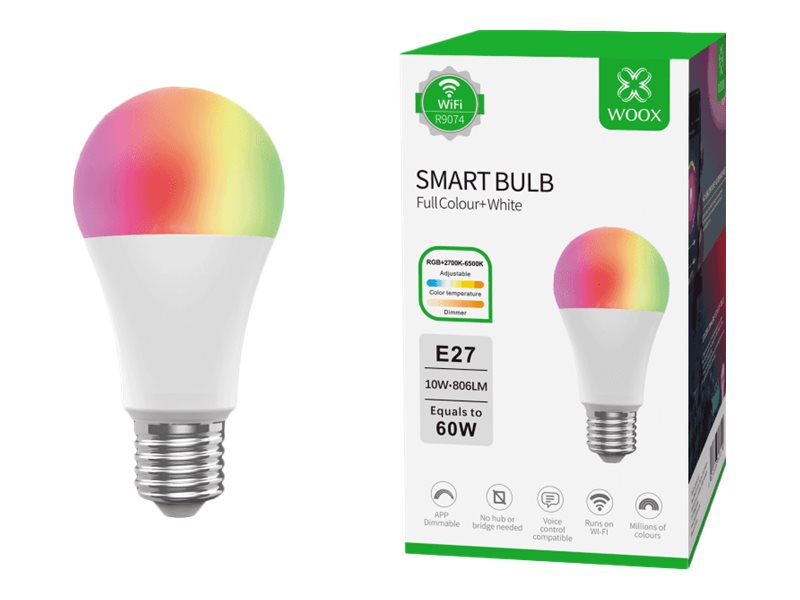 Woox R9077, Intelligentes Leuchtmittel, Weiß, Zigbee, Led, E27, Variabel