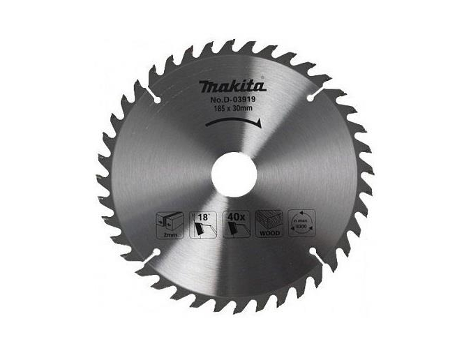 Wood Cutting Disc Makita 185x30/20/16x2.0mm 40t