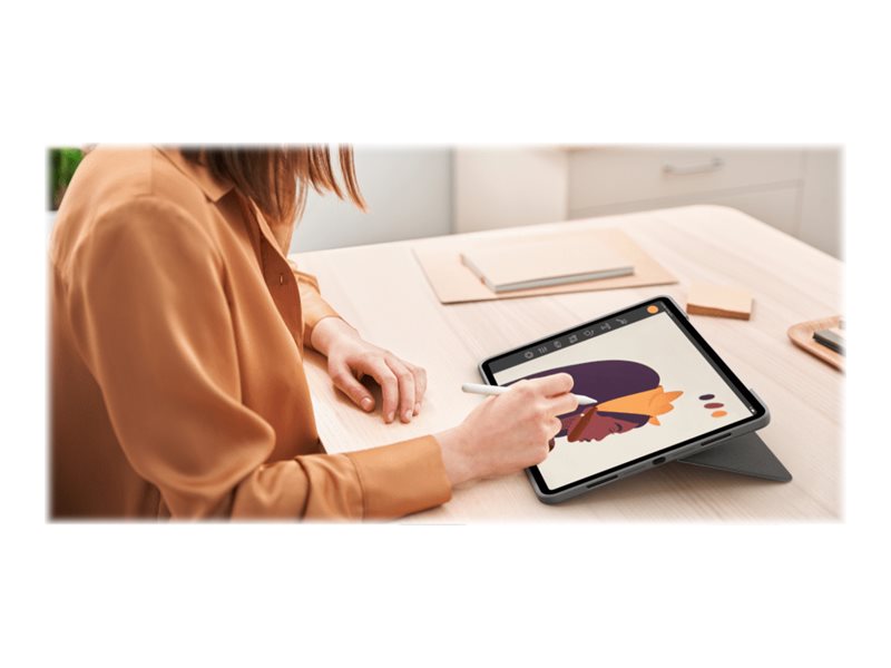 Logitech Combo Touch For Ipad Pro 12.9-Inch (5Th Generation), Qwerty, Us International, Trackpad, 1,9 Cm, 1 Mm, Apple