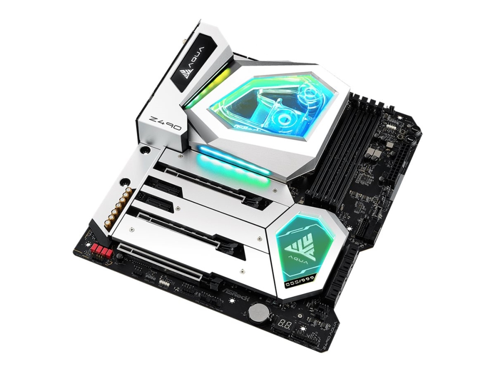 Asrock Z490 Aqua Moderkort Utökad Atx Lga1200 Uttag Z490 Chipuppsattning Usb C Gen2 Usb 3.2 Gen 1 Usb 3.2 Gen 2 10 Gigabit Lan 2.5 Gig