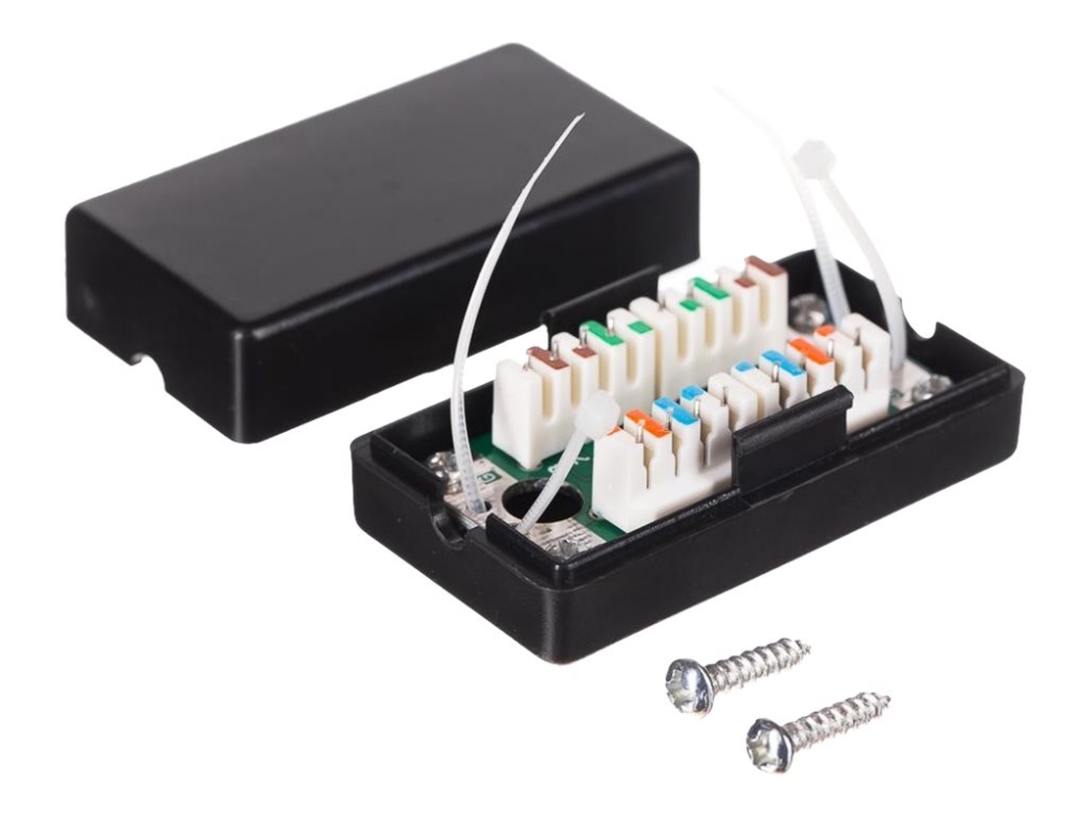Netrack - Netværkskobling - 8-pin IDC til 8-pin IDC - UTP - CAT 5e - sort