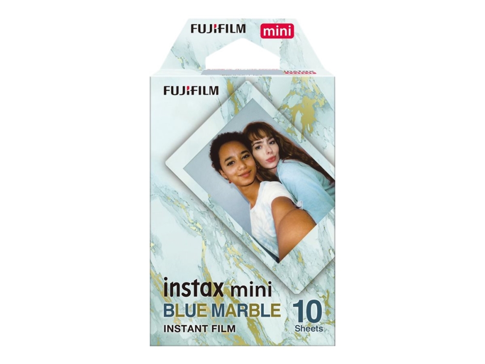 Fujifilm Instax Mini Blue Marble - Farvefilm Til Umiddelbar Billedfremstilling (Instant Film) - Instax Mini - Iso 800 - 10 Optagelser