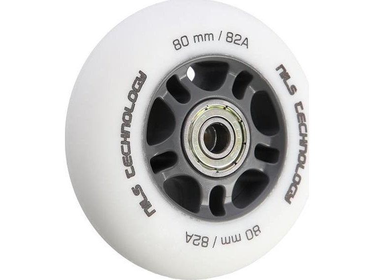 Nils Extreme Pu 80X24 82A Matt White (4 Stk.) + Abec-9 (8 Stk.) Nils Extreme Set