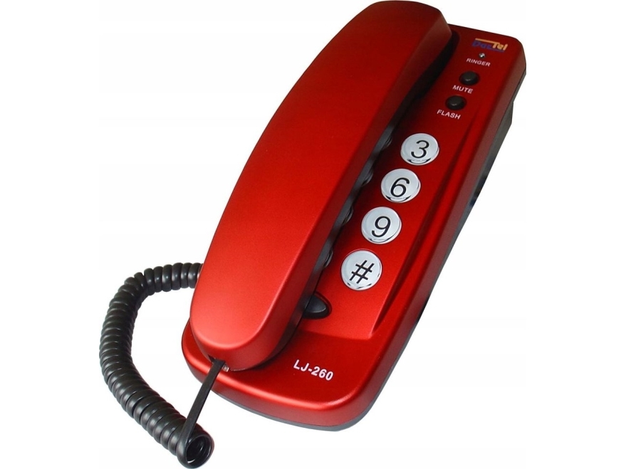 Dartel LJ-260 bordstelefon Röd | Tele & GPS - Fast & IP telefoner - Alla fast telefoner | GameStuff