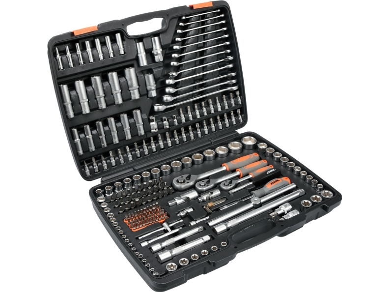 Toya Sthor Verzinktes Bohrer-/Bit-Set 216-Tlg., Metall, 58691