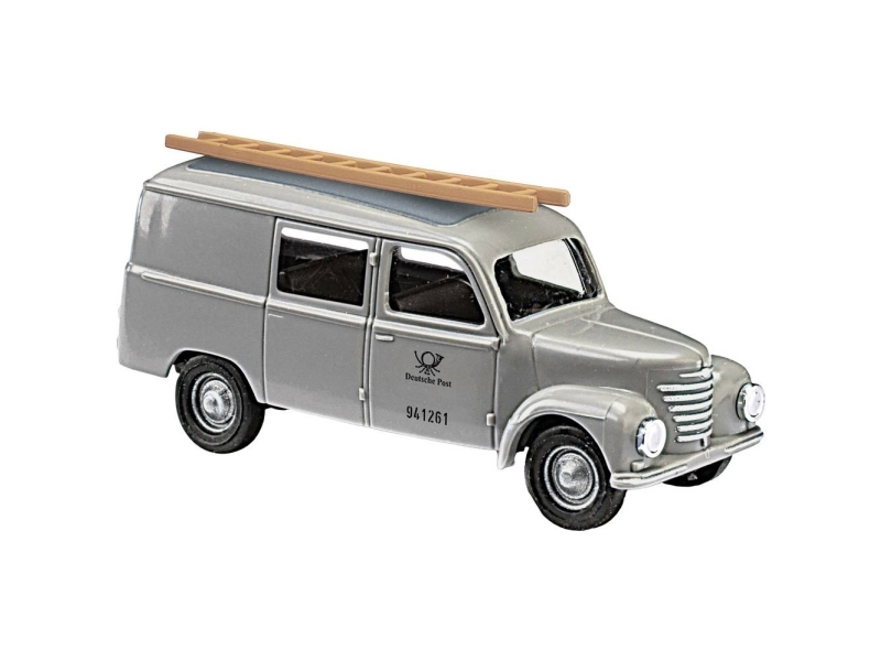 Busch 8666 TT Personbil model Framo Halvbus grå post