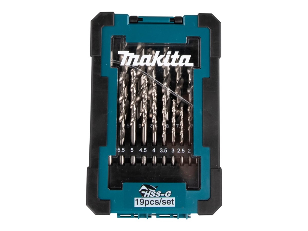 Makita - Borsett - for tre, metall, murverk - 19 deler