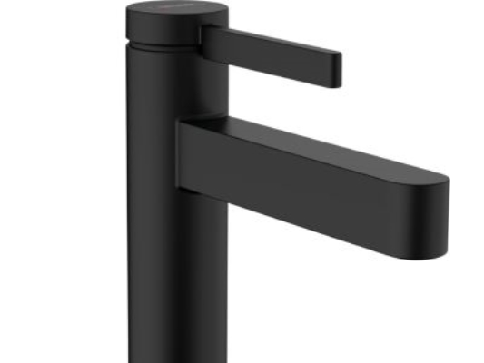 Hansgrohe Finoris 1-Grebs Håndvaskarmatur 110 Med Push-Open Bundventil Matt Sort