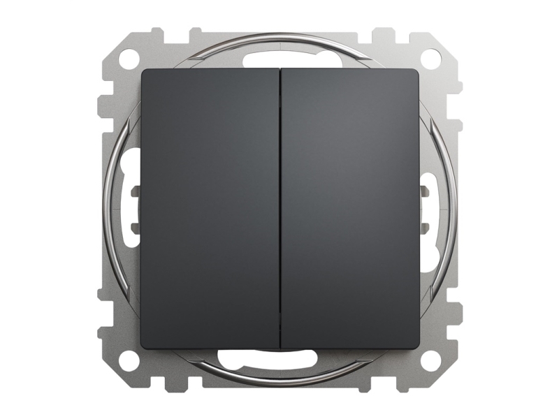 Schneider Electric Trappekontakt Dobbel Sort Antra./Sedna Des