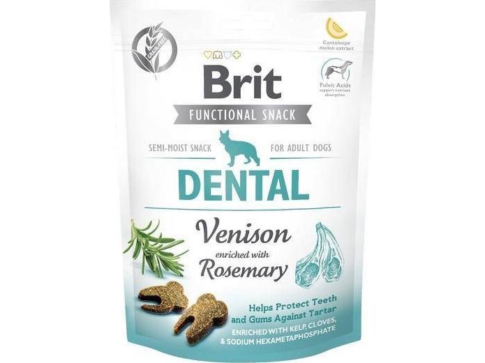 Brit Functional Snack Dental Venison, Snacks, Hund, Adult, Wildfleisch, 150 G