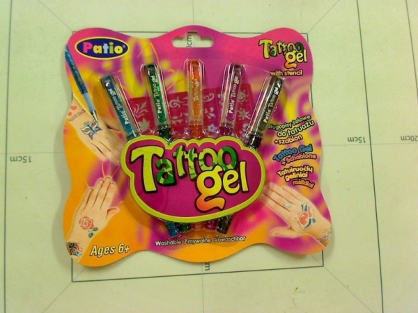 Patio Gel Pens Tattoo Colorino Kids, 5 Farver