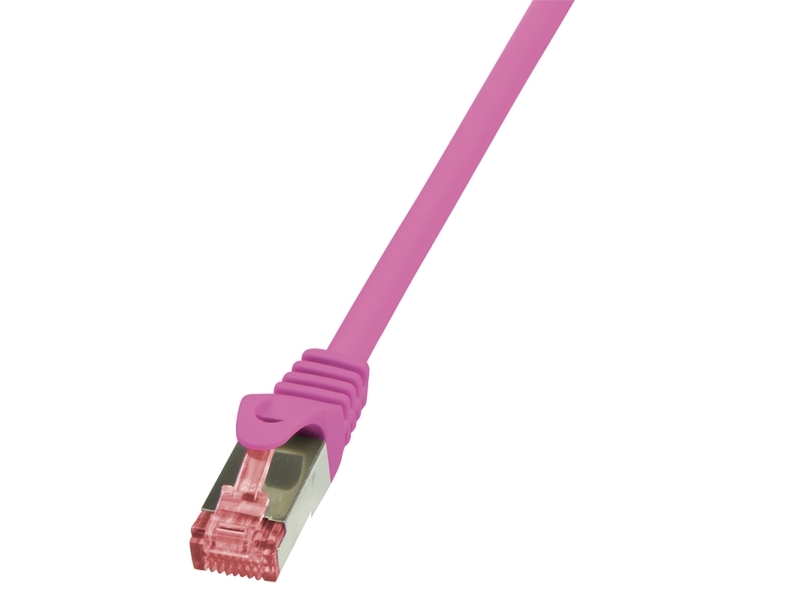 Logilink 0.5M Cat.6 S/Ftp, 0,5 M, Cat6, S/Ftp (S-Stp), Rj-45, Rj-45, Lyserød
