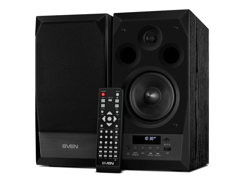 Sven Mc-10, 50 W, Universel, Sort, Mdf, Ir, Fm