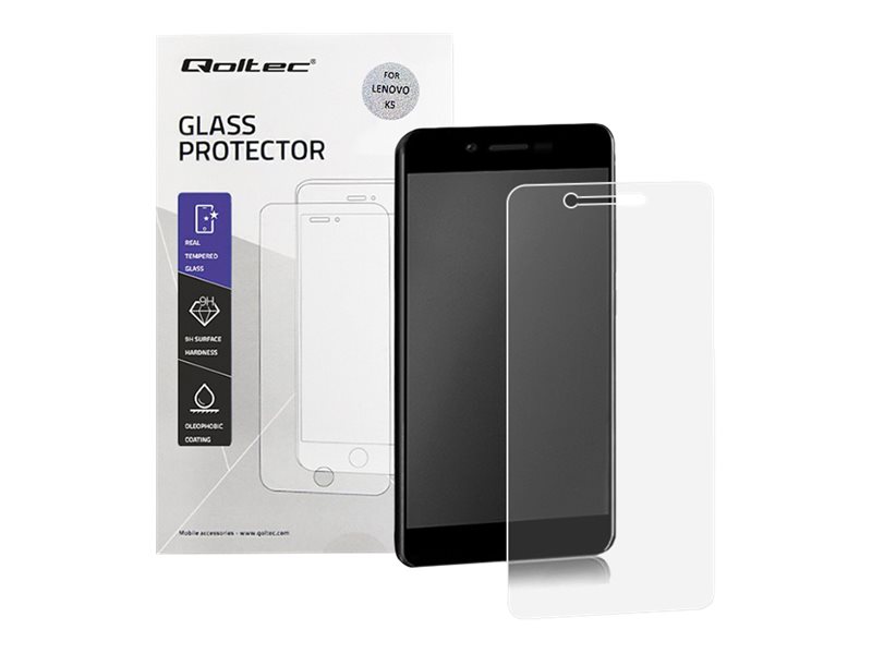 Qoltec Premium Tempered Glass Skarmskydd För Mobiltelefon Glas 5  " Transparent För Lenovo K5