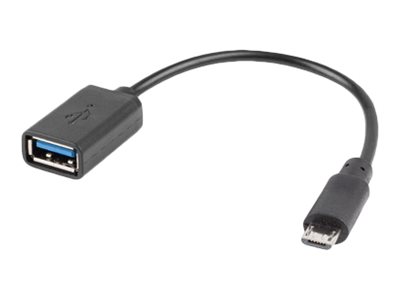 Lanberg - Usb-Adapter - Micro-Usb Typ B (Han) Til Usb (Hun) - Usb 2.0 Otg - 15 Cm - Sortieren