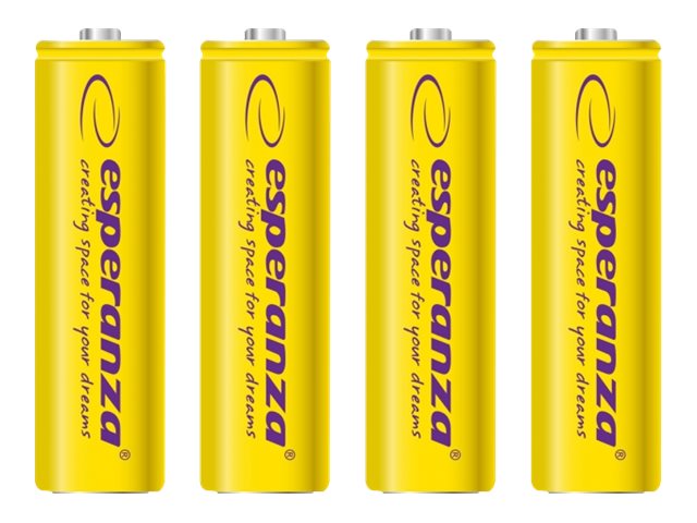 Esperanza - Batteri 4 x AA type - NiMH - 2000 mAh - gul