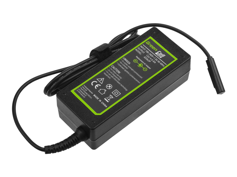 Green Cell Pro - Strømforsyningsadapter - Ac 100-240 V - 48 Watt - Sort - For Microsoft Surface 2, Pro, Pro 2, Rt