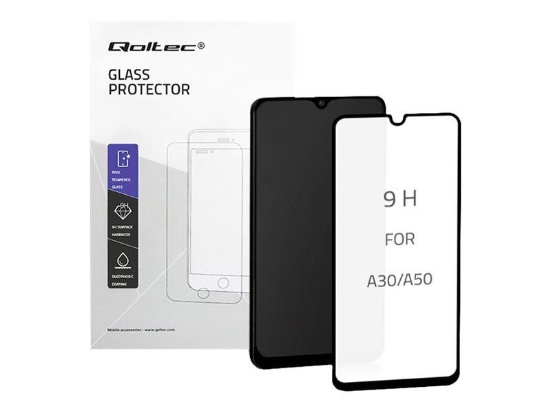 Qoltec Premium Skarmskydd För Mobiltelefon Glas 6.4  " Ramfarg Svart För Samsung Galaxy A30s