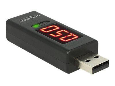 vindruer portugisisk skuffe Delock - USB-spændings og strømmåler - USB Type A - sort