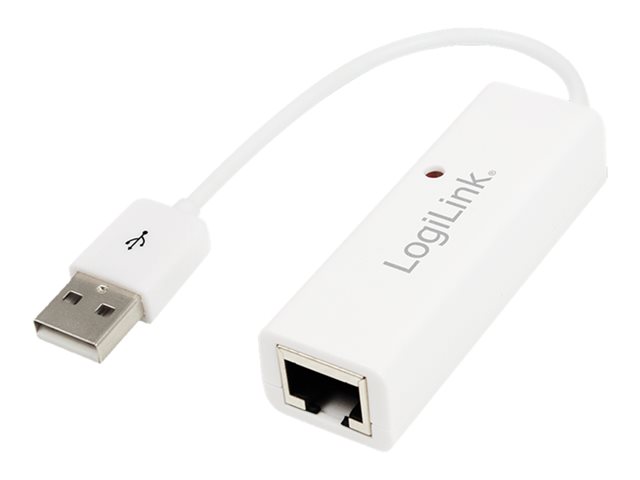 Logilink Usb 2.0 Auf Rj45 Fast Ethernet Adapter, Weiß Anschluss: Usb-A Stecker, Rj45-Kupplung (Ua0144b)