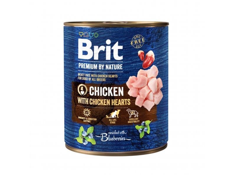 Brit Premium By Nature Huhn & Herzen Nassfutter 800 G