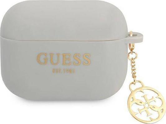 GUESS GUAPLSC4EG AIRPODS PRO COVER GRAY/GRAY SILICONE CHARM 4G COLLECTION | TV, Ljud & Bild - Övriga tillbehör - Headset tillbehör | GameStuff