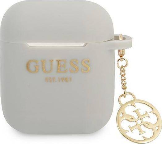 Guess Gua2lsc4eg Airpods Cover Grey/Grey Silicone Charm 4G Collection