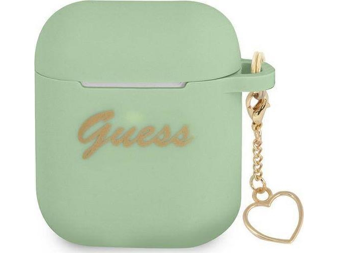 Guess Gua2lschsn Airpods-Cover Grøn/Grøn Silikone Charm Hjerte - Heart Collection