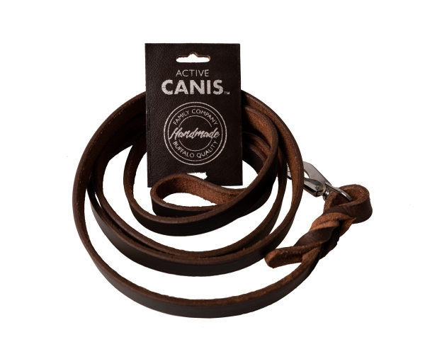 Leather Leash (pcp hook) 1,5 x 180 brown