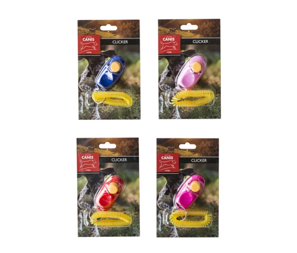 Clicker with spiral wristband assorteret farve