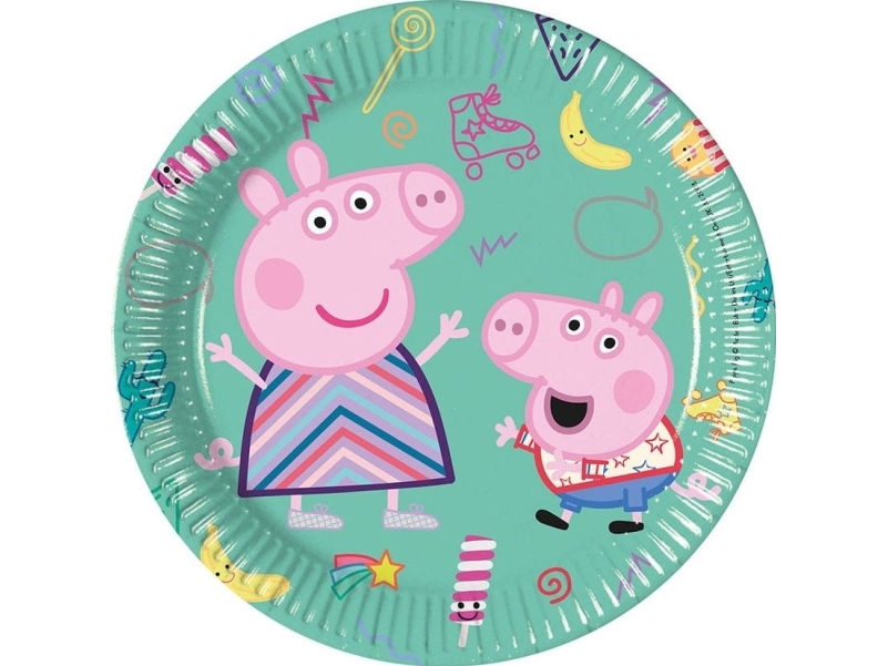 Peppa Gris papptallerken 20cm, pk/8