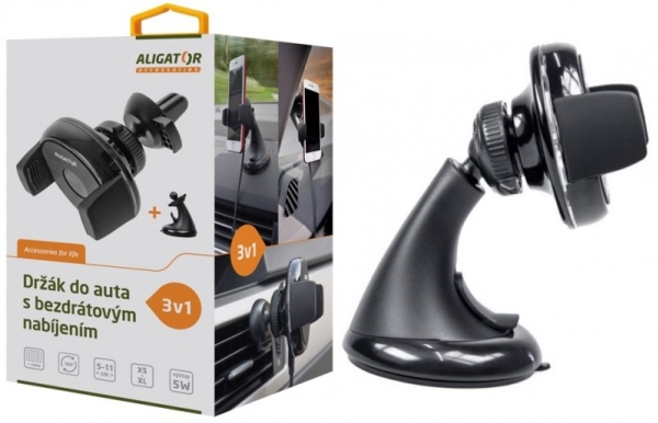 Aligator Hak1, Mobiltelefon/Smartphone, Aktiv Holder, Bil, Sort